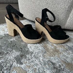 Sun & Stone Black Platform Sandals